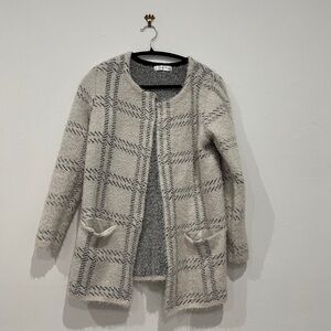 Plaid Open Front Cardigan